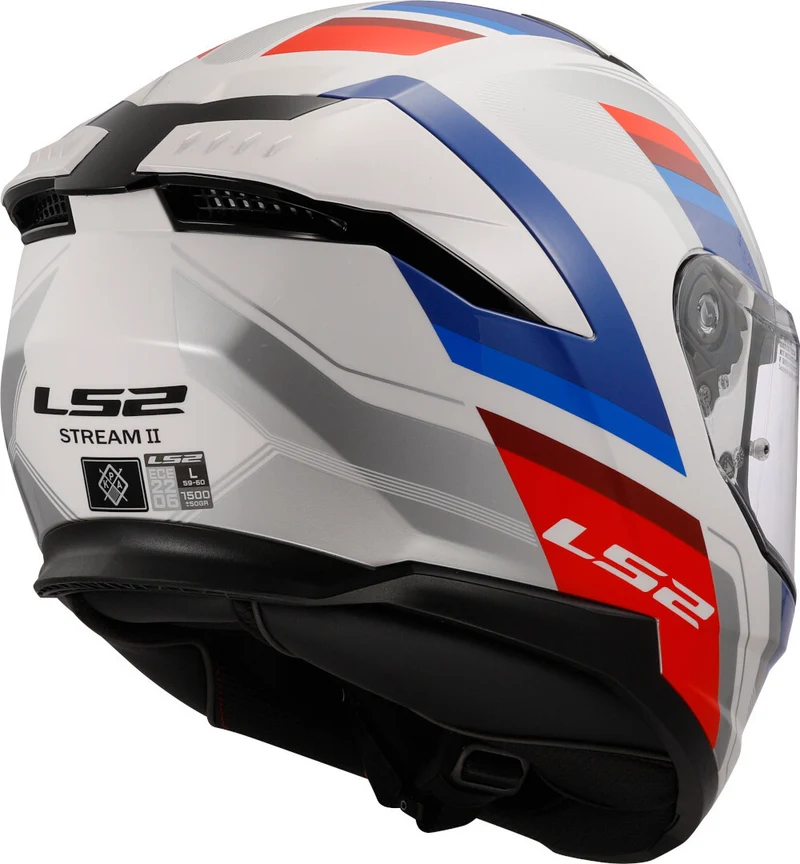 LS2 - FF808 STREAM II VINTAGE WHITE BLUE RED