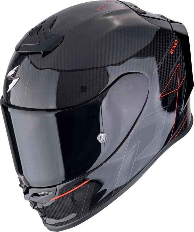 SCORPION EXO-R1 EVO CARBON AIR CYNERGY Integral Casco Negro Rojo