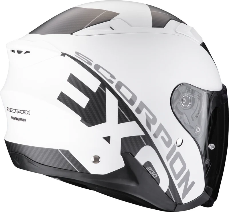 SCORPION EXO 230 QR Abierto Casco Blanco Mate Negro