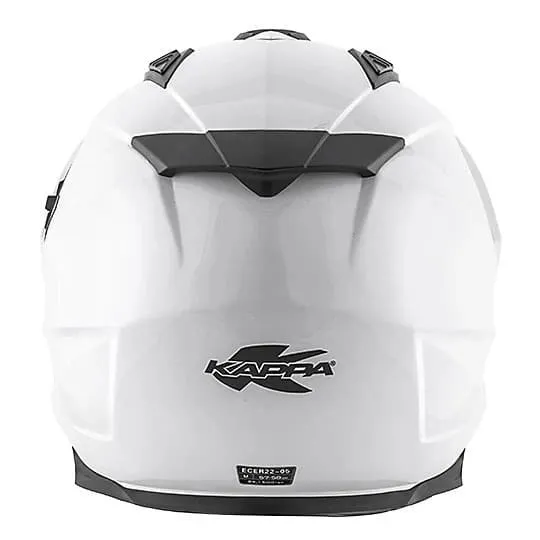 KAPPA KV30 Moto Aventura Casco Enduro Basic Blanco Brillante
