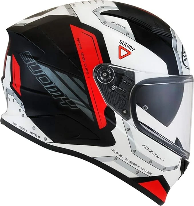 SUOMY-CASCOS SPEED STAR AIRPLANE WHITE/RED