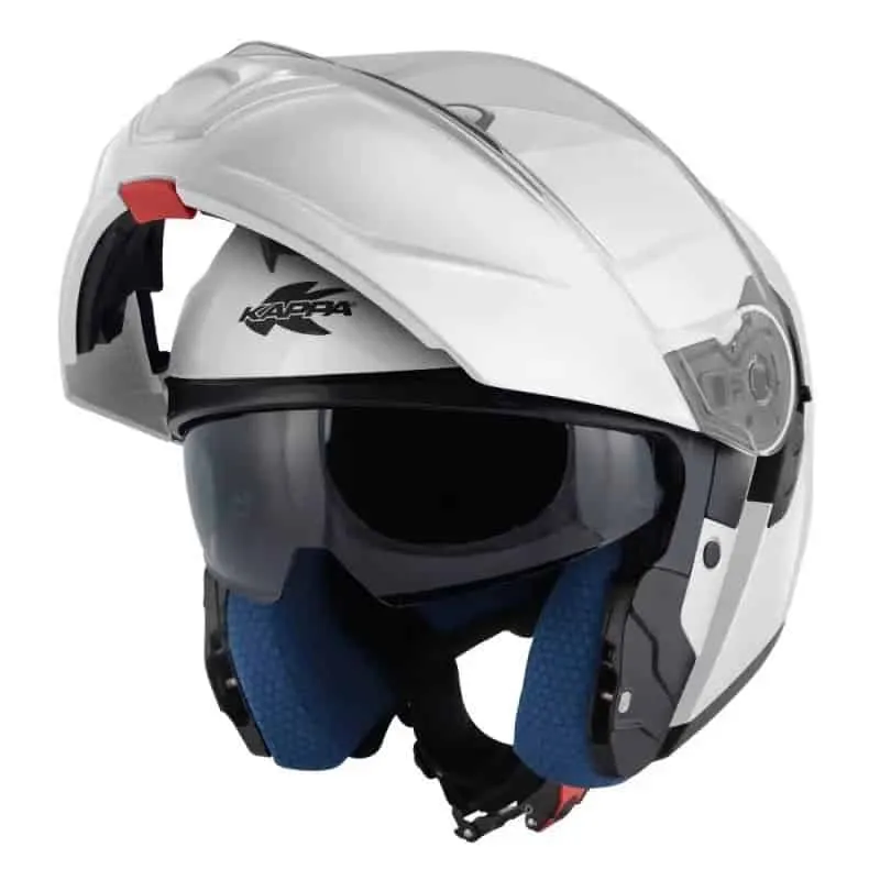 KAPPA KV50 BASICO MOTO MODULAR CASCO BLANCO BRILLO
