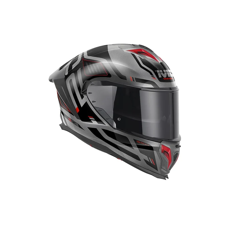 GIVI H503 QUASAR Casco Integral Para Moto Titanio Rojo Negro