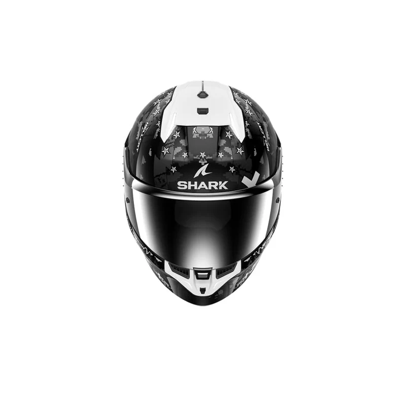 SHARK SKWAL i3 HELLCAT Integral Casco Negro Cromo Plata