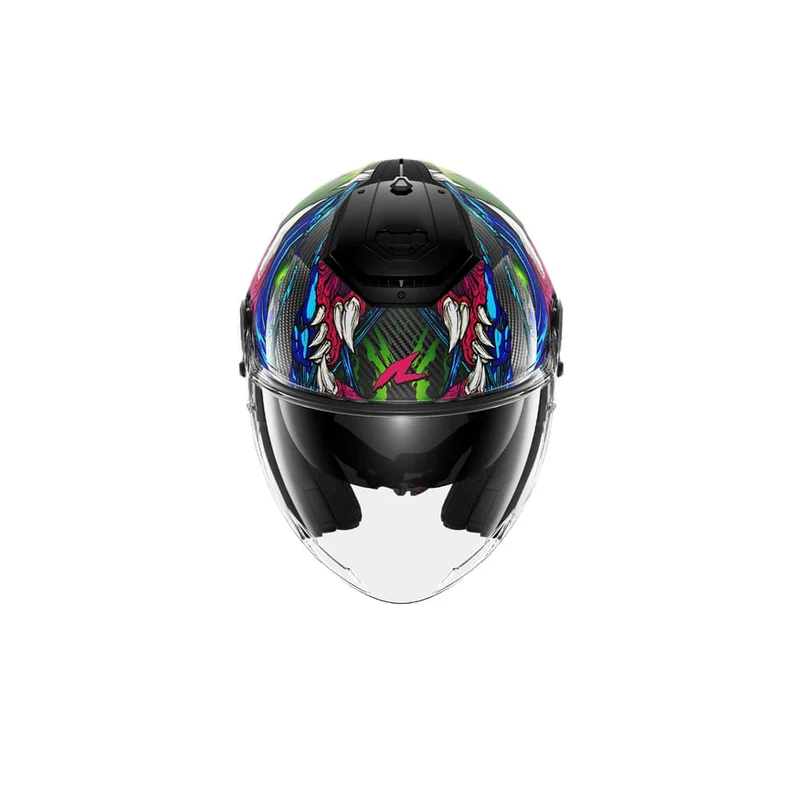 SHARK RS JET CARBON SHAYTAN Negro Verde Violeta Casco