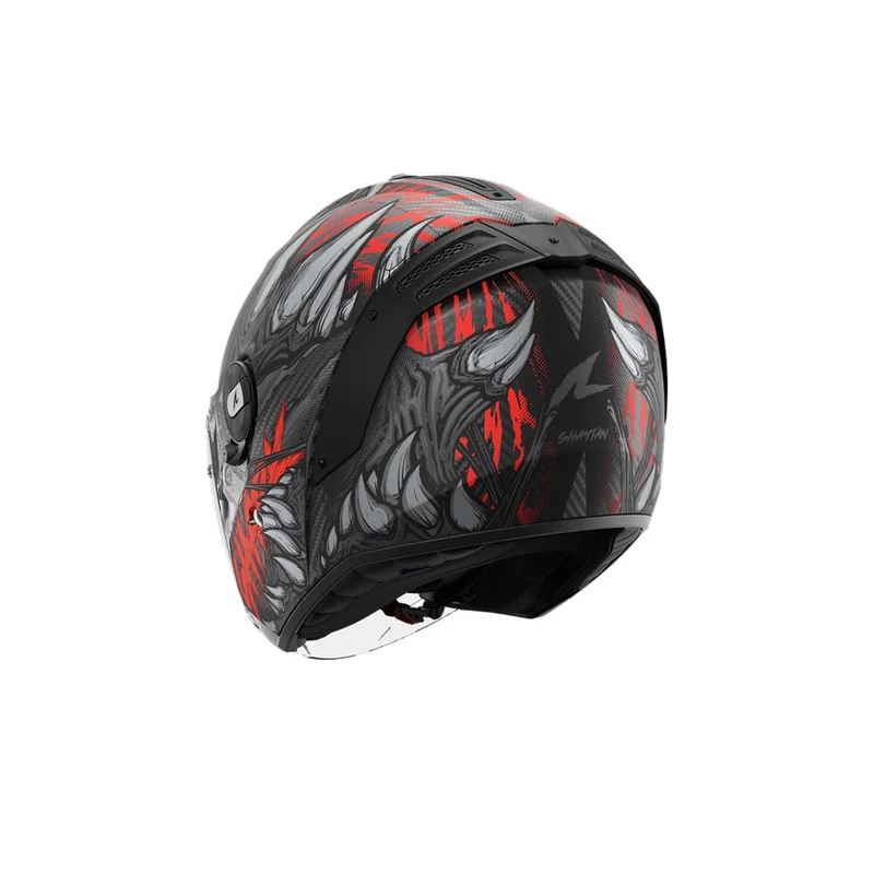 SHARK Rs Jet Carbon Shaytan Anthracite Negro Mate Rojo Casco