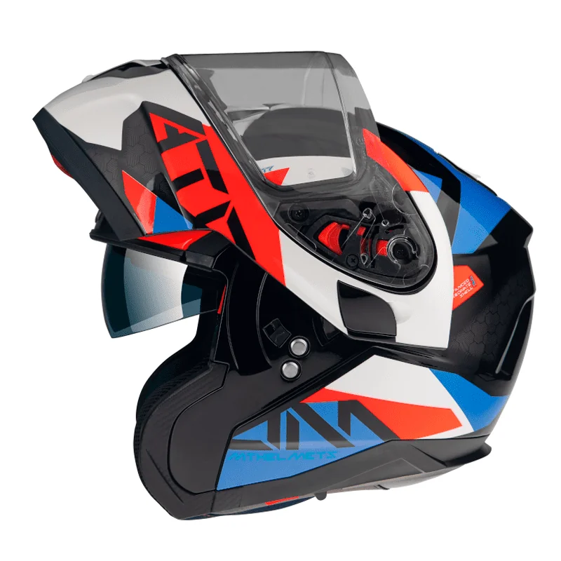 MT FU401SV ATOM SV W17 MODULAR CASCO DE MOTO A7 AZUL PERLA BRILLO