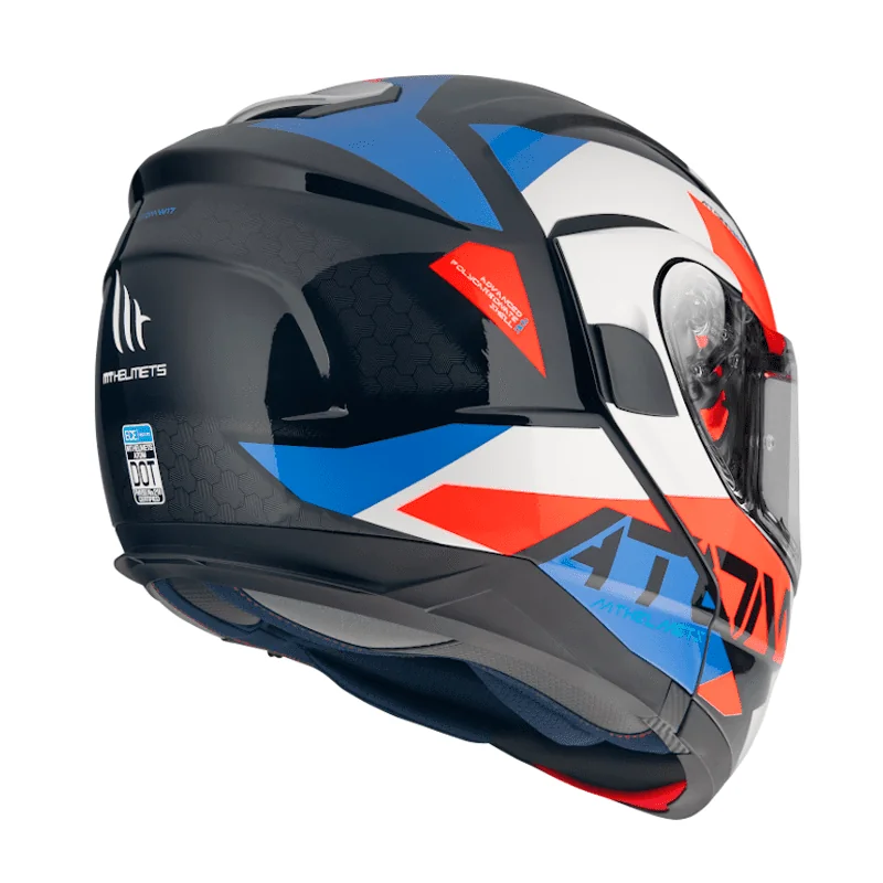 MT FU401SV ATOM SV W17 MODULAR CASCO DE MOTO A7 AZUL PERLA BRILLO