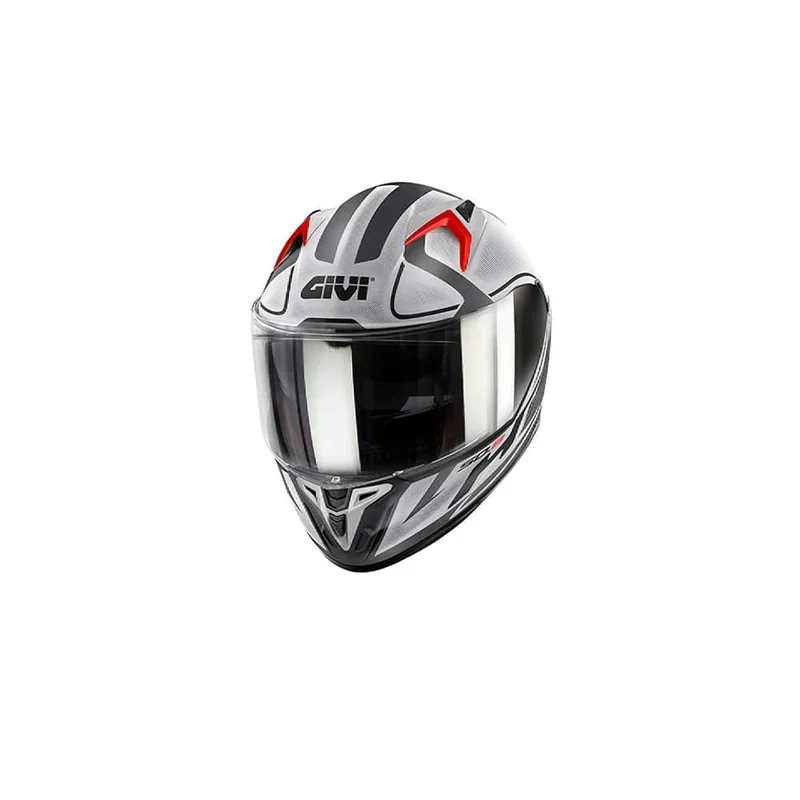 GIVI 50.8 Casco integral de motocicleta Racer titanio plata negro