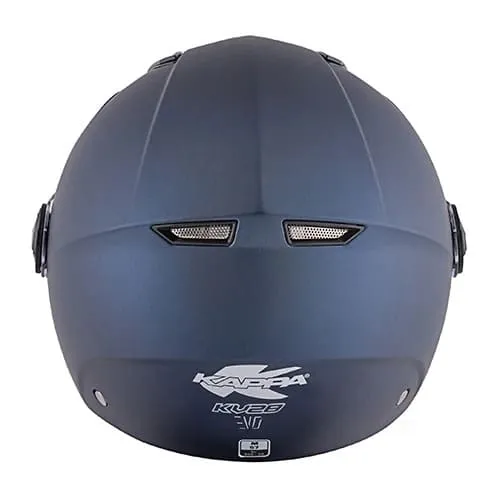 KAPPA KV28 EVO Moto Cara Abierta Casco Amarillo Mate Azul