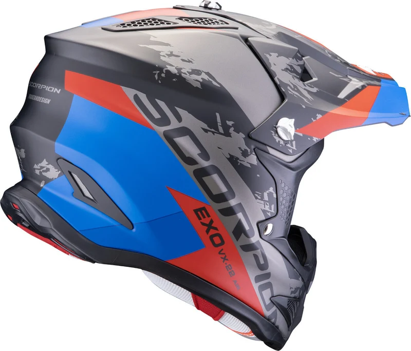 SCORPION VX 22 AIR CX Enduro casco Negro Azul Rojo