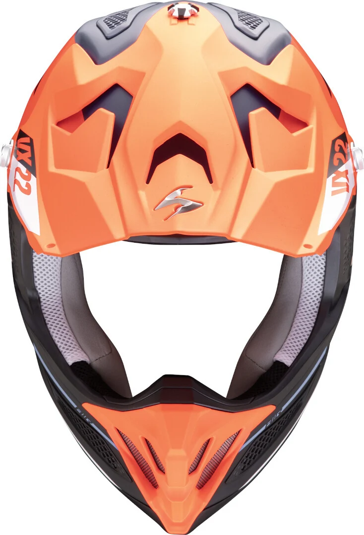 SCORPION VX 22 AIR BETA Enduro Moto Casco Azul Naranja