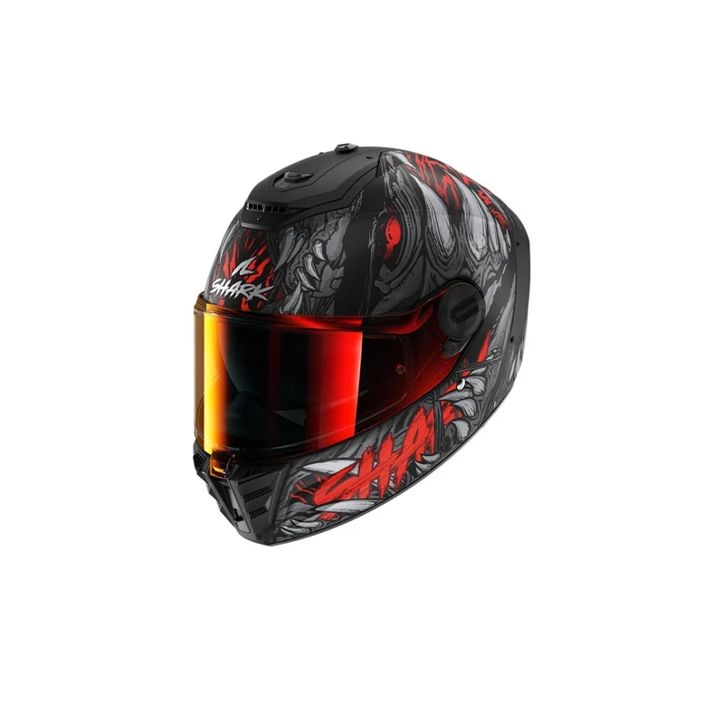 SHARK SPARTAN RS SHAYTAN Integral Casco Negro Mate Rojo Antracita