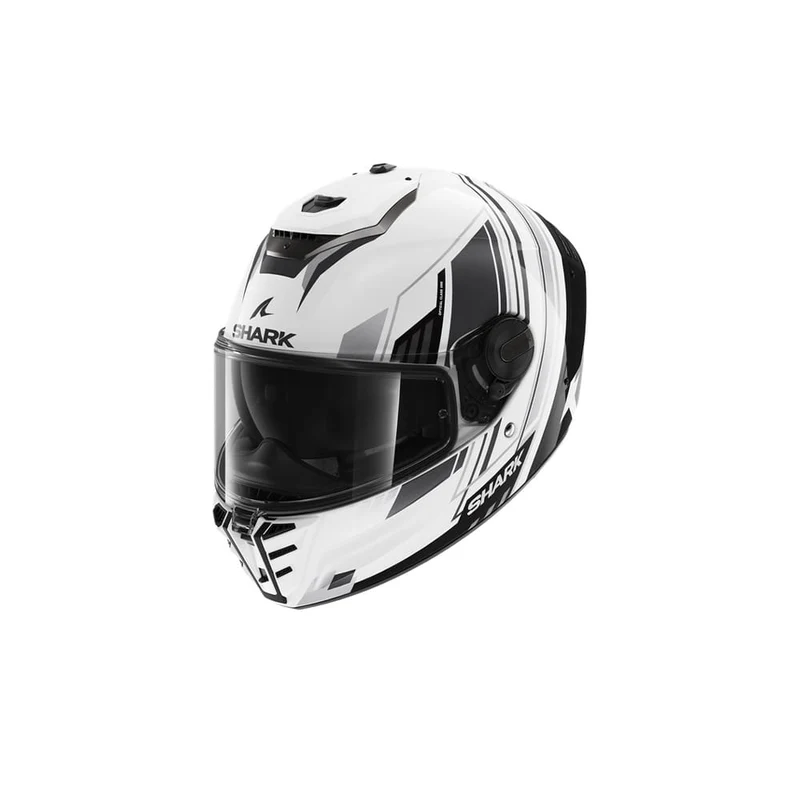 SHARK SPARTAN RS BYHRON INTEGRAL CASCO Blanco Negro Cromado