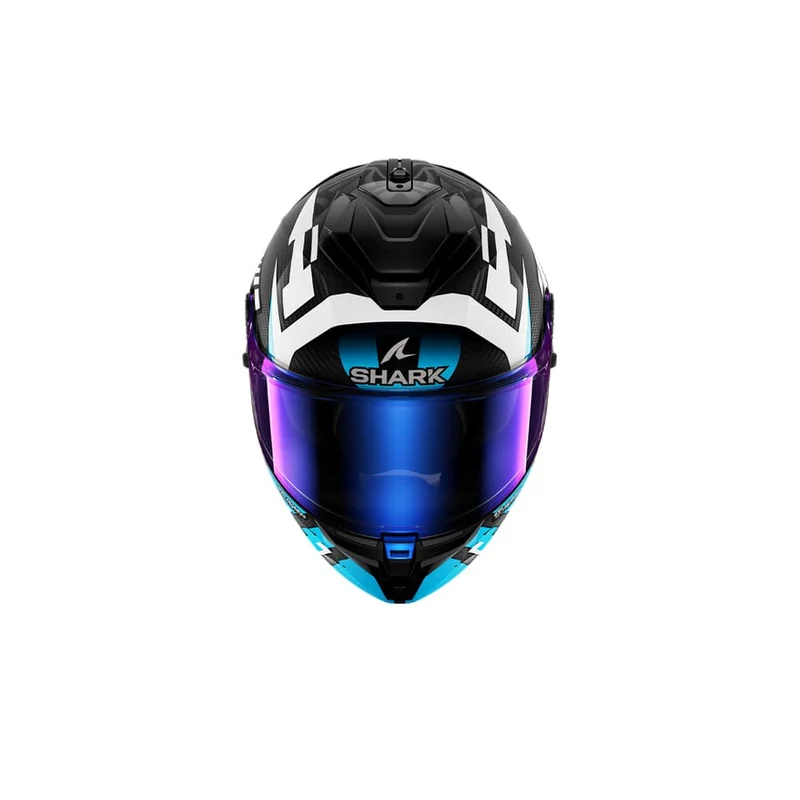 SHARK CASCO SPARTAN GT PRO CARBON ZARCO TRACK RACER Carbono Blanco Azul