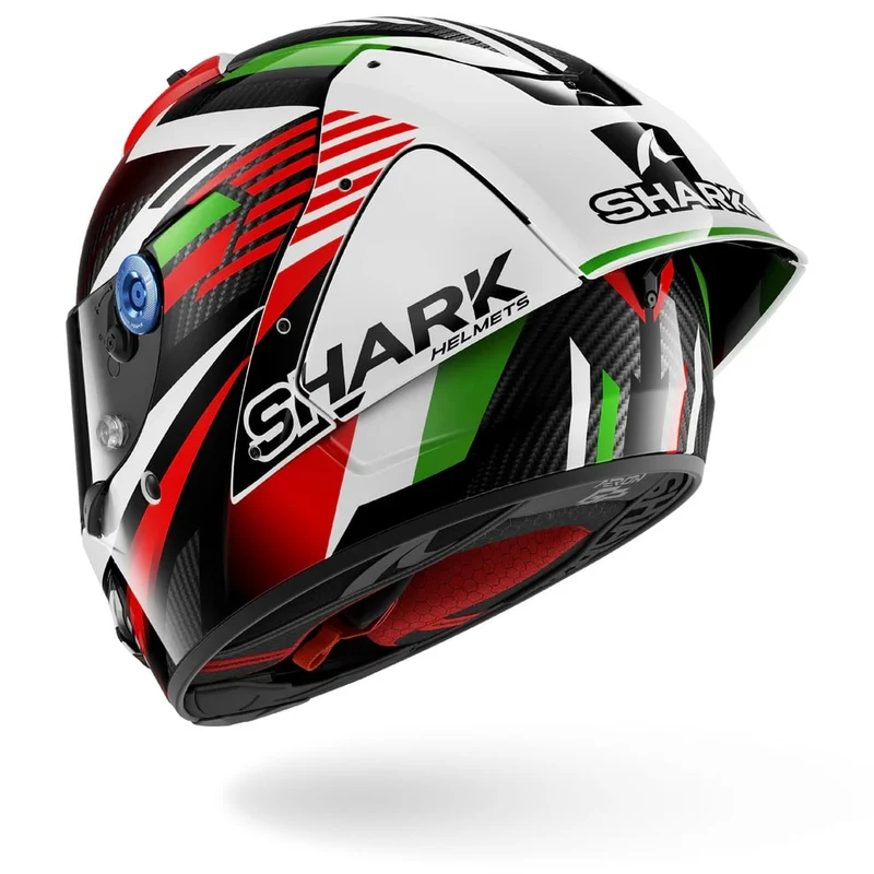 SHARK AERON GP FIRST LAP CARBON DE MOTO CASCO CARRERAS ROJO VERDE BLANCO