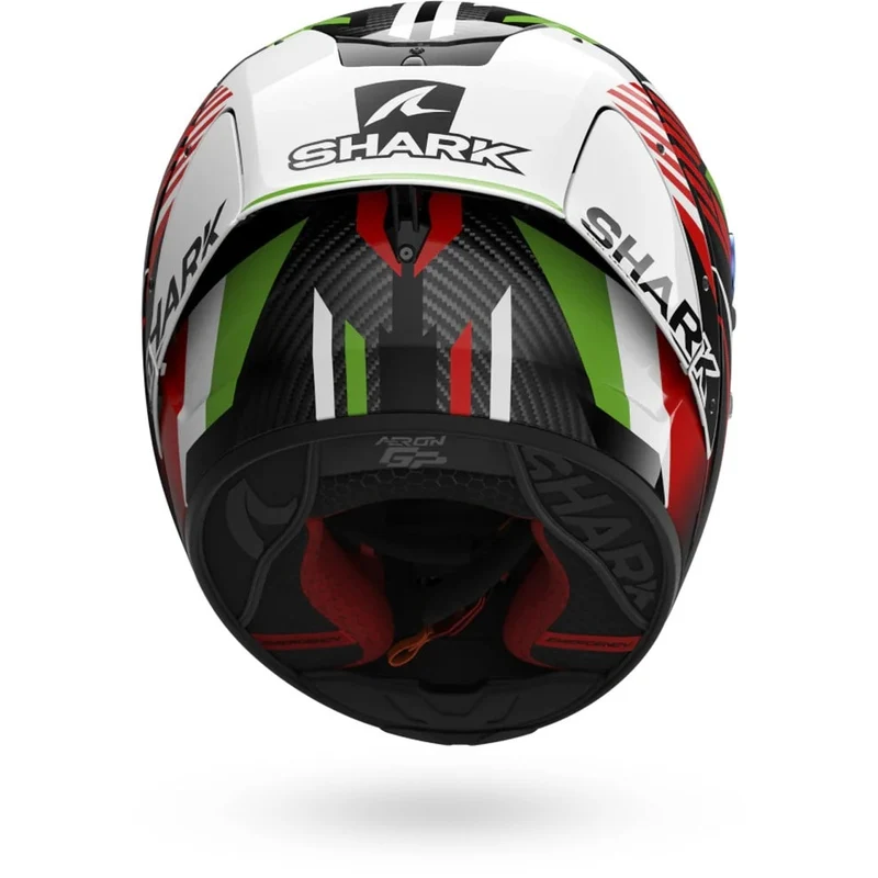 SHARK AERON GP FIRST LAP CARBON DE MOTO CASCO CARRERAS ROJO VERDE BLANCO