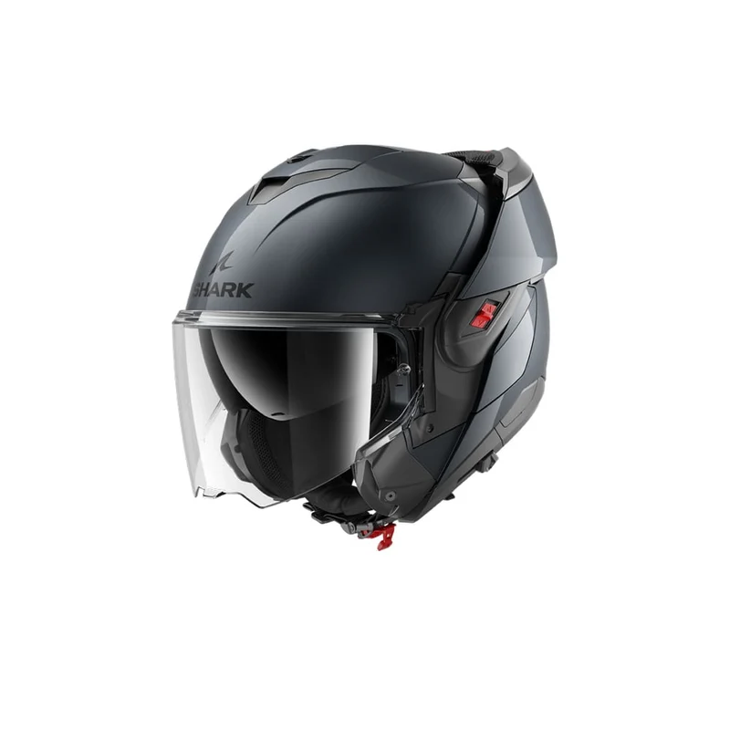 SHARK OXO BLANK FLIP FRONT EN DE MOTOCICLETA CASCO METAL PISTOLA