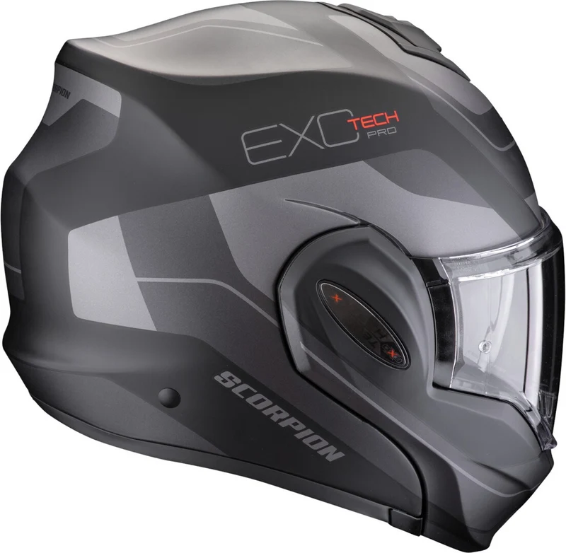 SCORPION Exo-Tech Evo Pro Commuta Casco modular Negro mate Plata