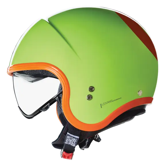 NOLAN N21-06 OCIO 344 Cara Abierta Moto Casco Verde Pules Naranja