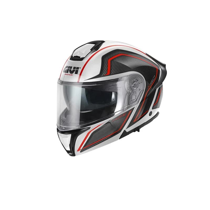 Givi X50 Fiber Hologram Helmet White Black Red | Modular