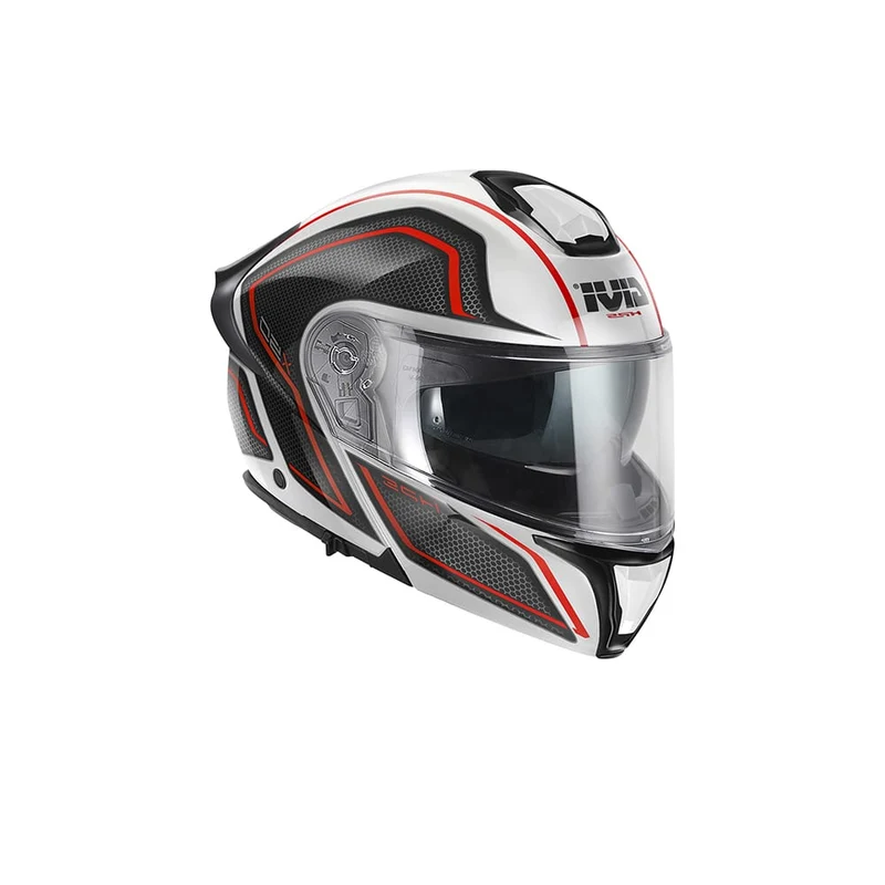 Givi X50 Fiber Hologram Helmet White Black Red | Modular