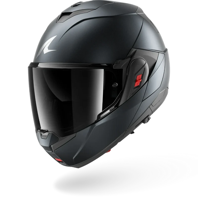 SHARK OXO Dark Shadow Modular Casco de Moto Estera de acero azul mate