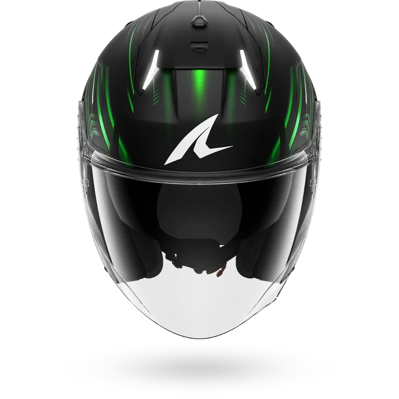 SHARK SKWAL i3 JET Light-Blur Casco Negro Mate Verde Blanco