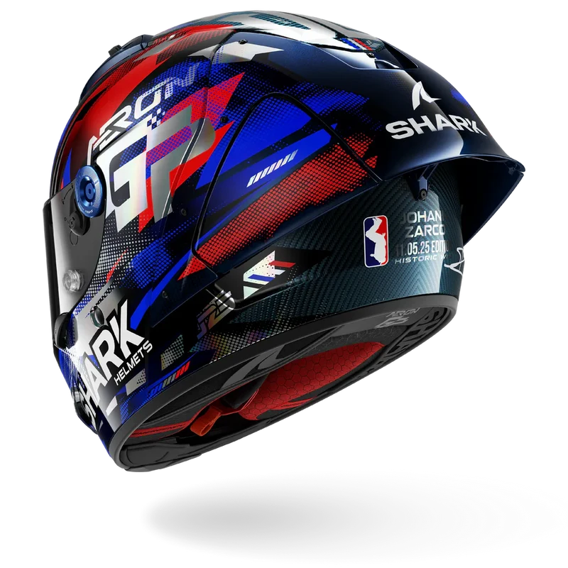 SHARK AERON-GP Fim Carbon Casco Integral De Moto Azul