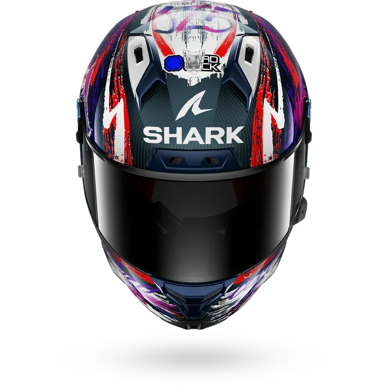 SHARK AERON-GP Fim Carbon Casco Integral De Moto Violeta Blanco