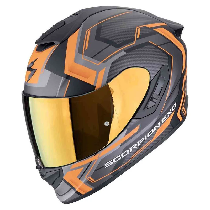 SCORPION EXO-1400 EVO AIR LINART INTEGRAL CASCO Negro mate naranja