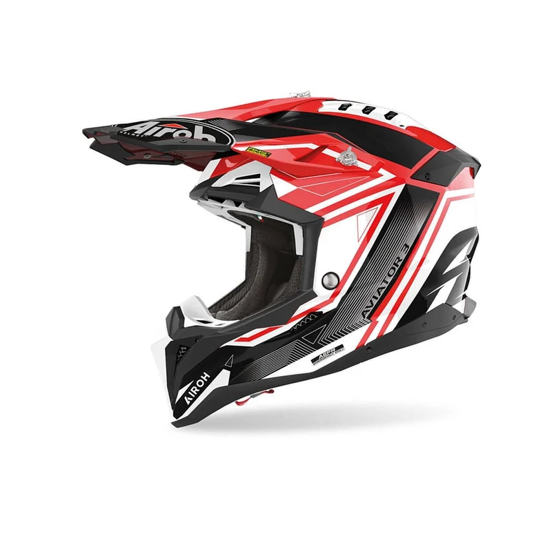 AIROH AVIATOR 3 LEAGUE Motocicleta Tierra Casco Brillo Rojo