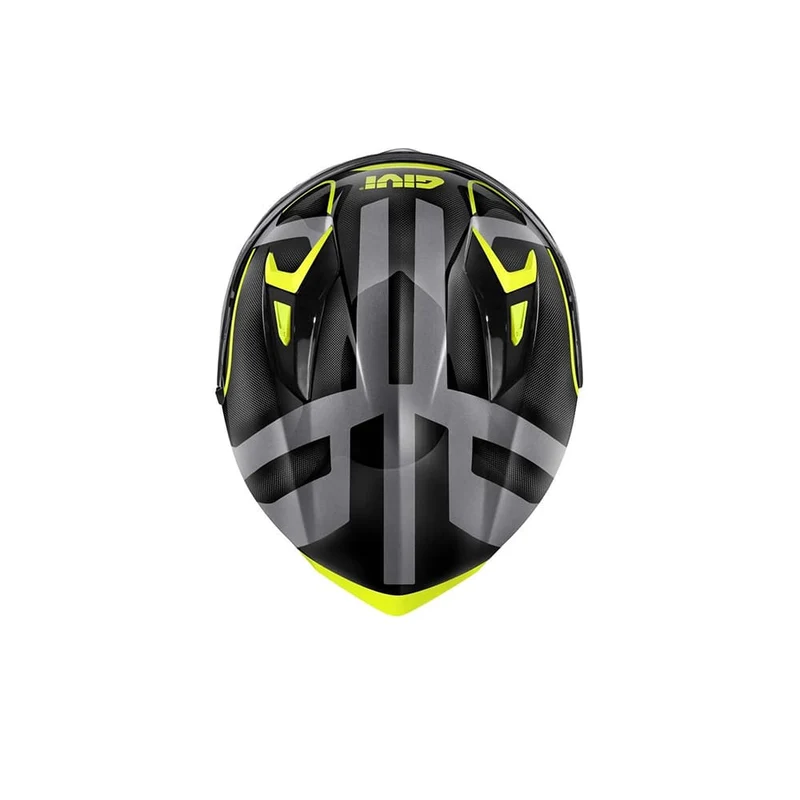 GIVI 50.8 Moto Integral Casco Negro Titanio Amarillo (RCB)