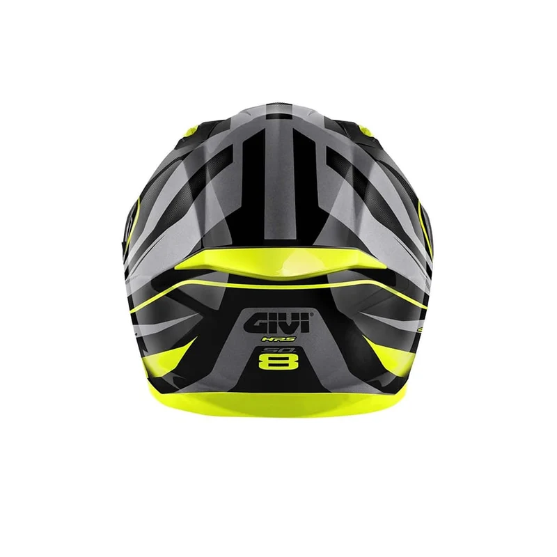 GIVI 50.8 Moto Integral Casco Negro Titanio Amarillo (RCB)