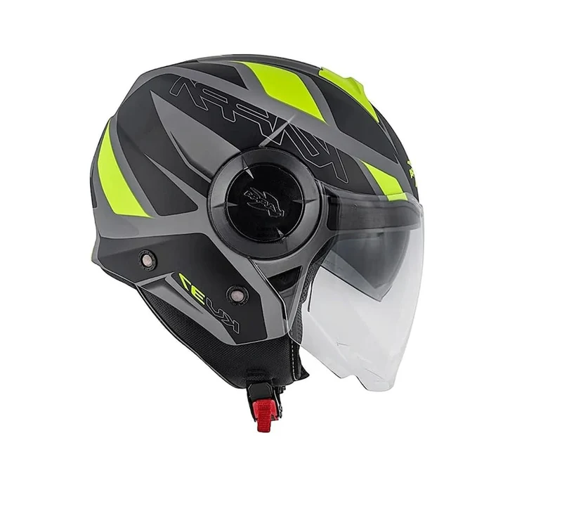 KAPPA KV37 EVO Sharp Moto Casco Negro Amarillo Mate