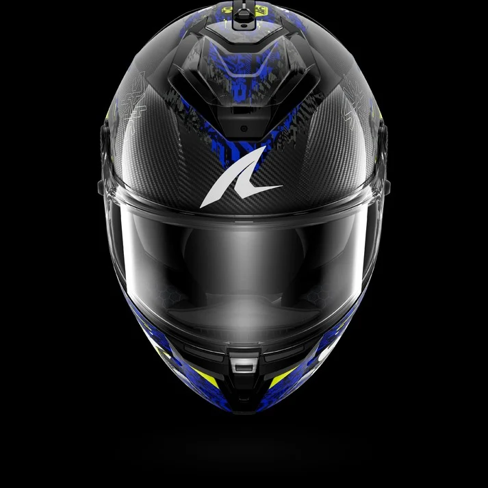 SHARK SPARTAN GT PRO CARBON SPEED-VIB Carbon Anthra Azul Casco De Moto