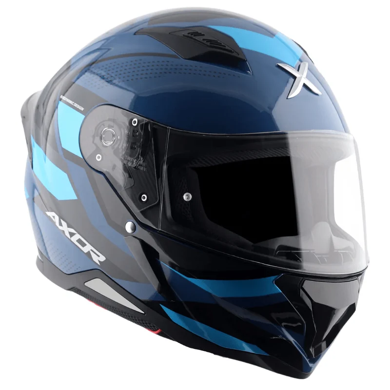 AXOR HUNTER CORNET CASCO INTEGRAL DE MOTOCICLETA NEGRO_AZUL
