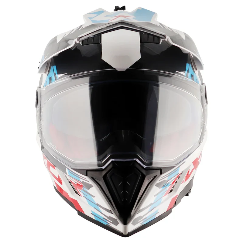 AXOR X-CROSS D/V X1 CASCO BLANCO ROJO AZUL