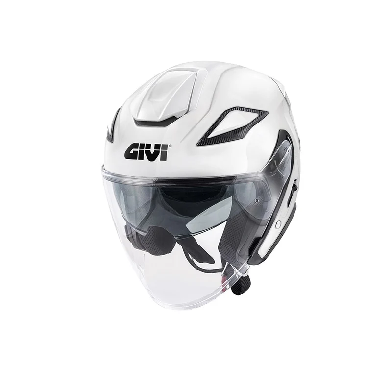 GIVI X29 Fiber Urbana Calle Para Moto Casco Jet Blanco Brillante Pieno