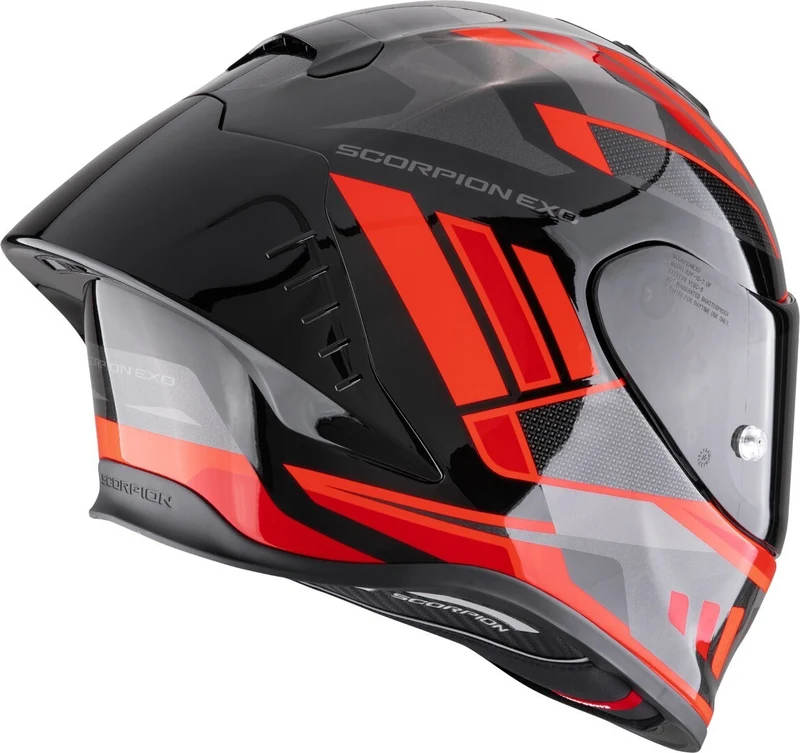 SCORPION EXO-R1 EVO AIR VITAL INTEGRAL CASCO Negro-Plata-Rojo