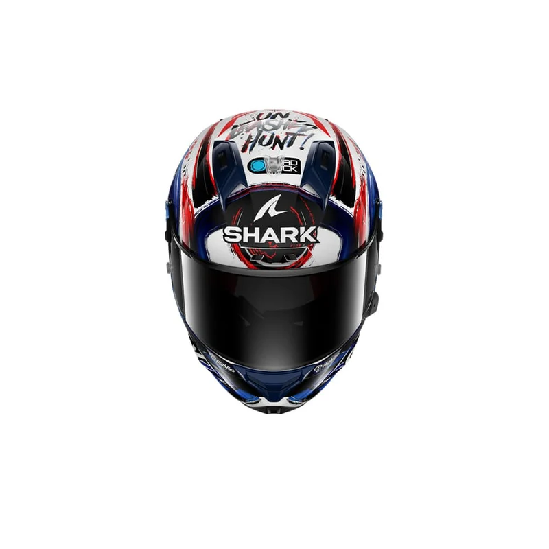 SHARK CASCO AERON-GP FIM RACING #1 RÉPLICA FIRMA ZARCO Blanco Negro Azul