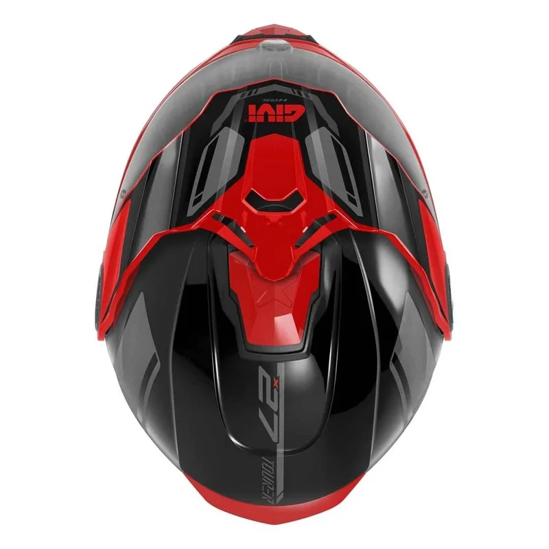 GIVI X27R TOURER TRBR CASCO MODULAR DE MOTO NEGRO ROJO