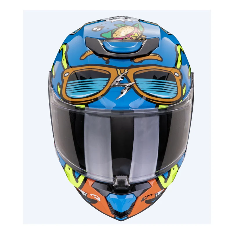 SCORPION EXO-JNR AIR FUN INTEGRAL CASCO Azul-Naranja