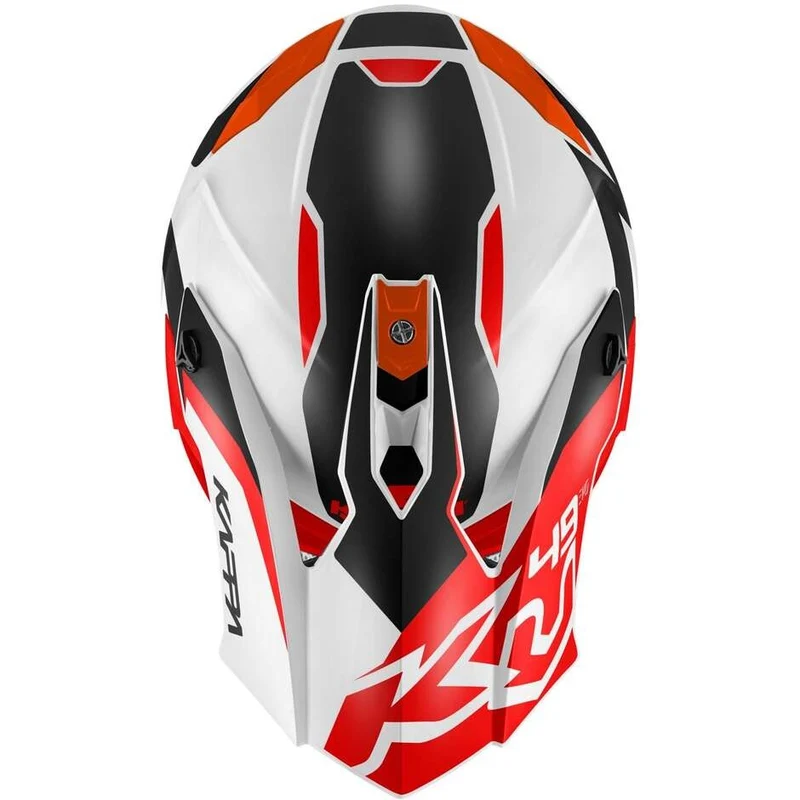 Kappa KV 49 Great motocross de Casco blanco rojo negro