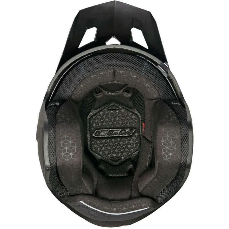 CGM 155G AFV-03 abierto jet Casco Negro Rojo Mate