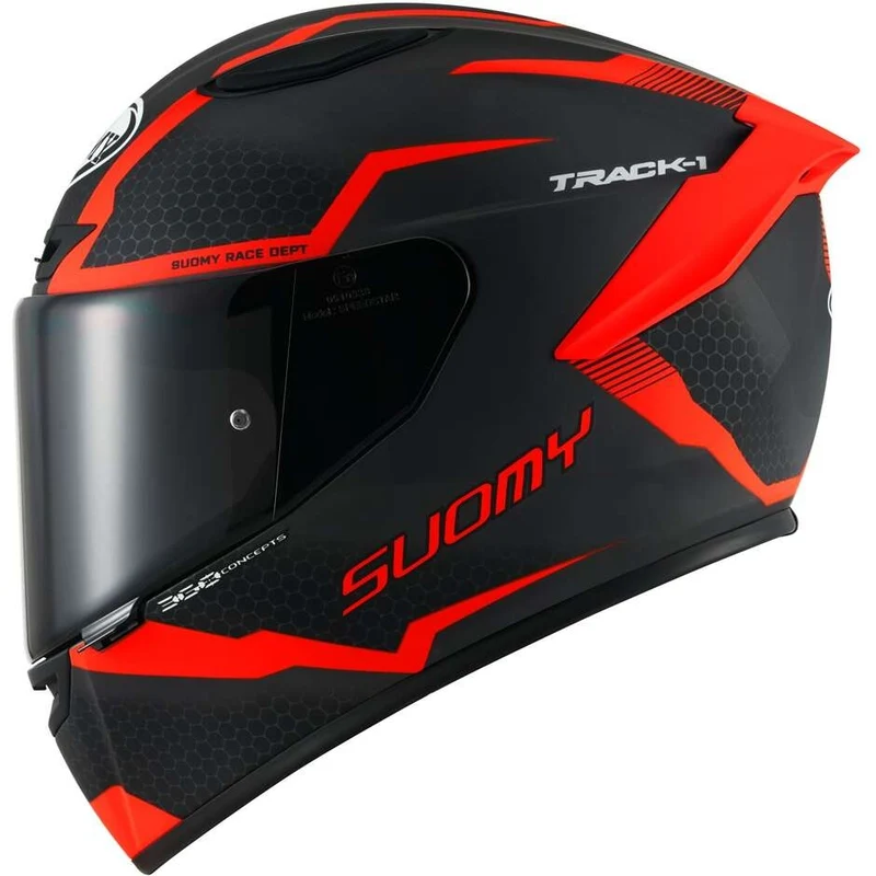 SUOMY-CASCOS TRACK-1 REACTION MATT ANTHRACITE/RED