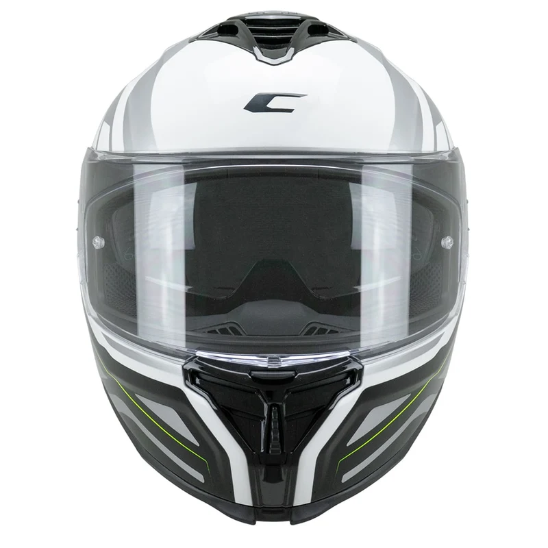 CGM SHOT VILLAIN 363M CASCO DE MOTO BLANCO NEGRO AMARILLO FLÚORRO