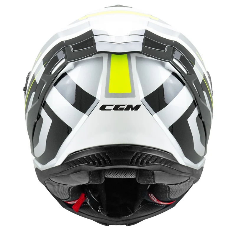 CGM SHOT VILLAIN 363M CASCO DE MOTO BLANCO NEGRO AMARILLO FLÚORRO