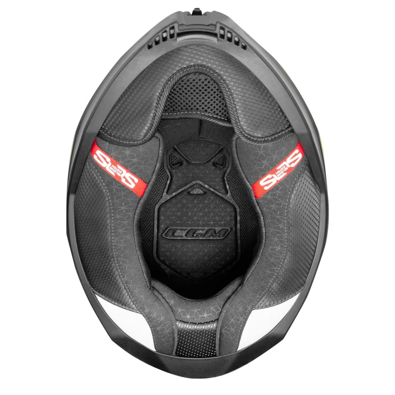 CGM SHOT VILLAIN 363M CASCO DE MOTO BLANCO NEGRO AMARILLO FLÚORRO