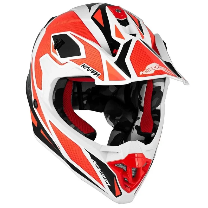 KAPPA KV49 Great Motociclista Aventure Casco Blanco Negro Rojo